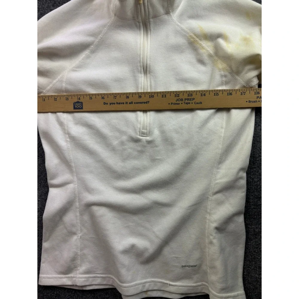 Patagonia Capilene Midweight Quarter Zip Women Large White Base Layer 44450F9